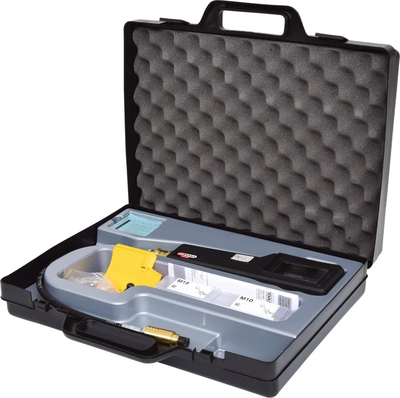 KS Tools Compression Pressure Tester for Petrol Engines with Diagram Pen 58 Pieces, Rubber, Colour, Size