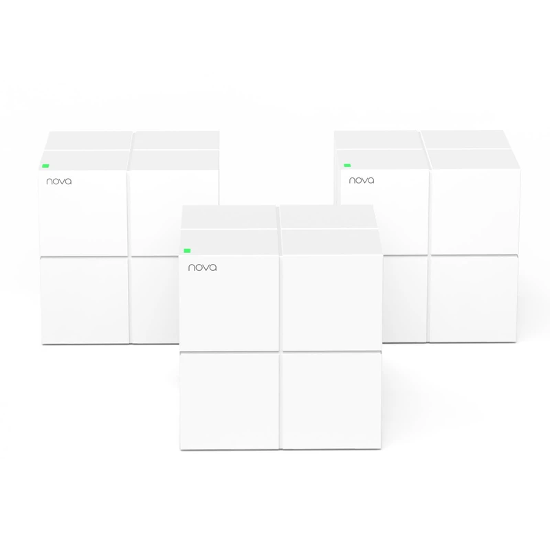 Tenda Nova Mesh WiFi System (MW6)-Up to 6000 sq.ft. Whole Home Coverage, WiFi Router and Extender Replacement, Gigabit Mesh Router for Wireless Internet, Works with Alexa, Parental Controls, 3-pack