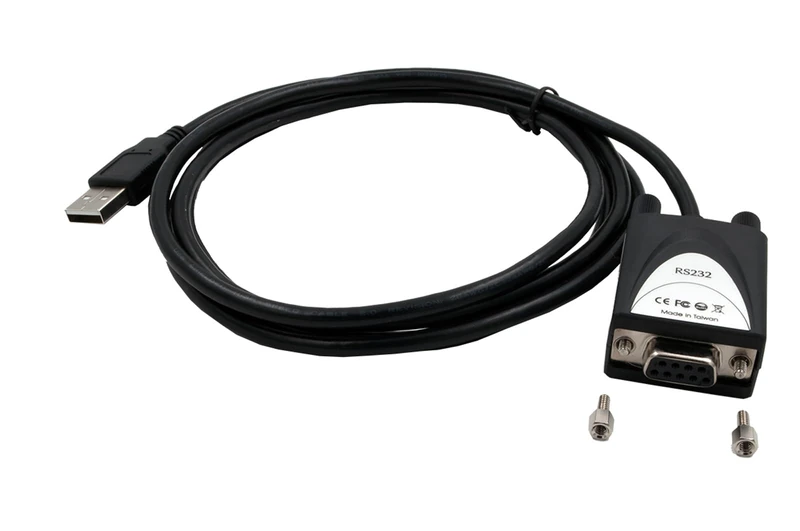Exsys EX-1311-2F USB 2.0 to 1x Serial RS-232 1.8 m Cable with 9 Pin Female LED Display Black