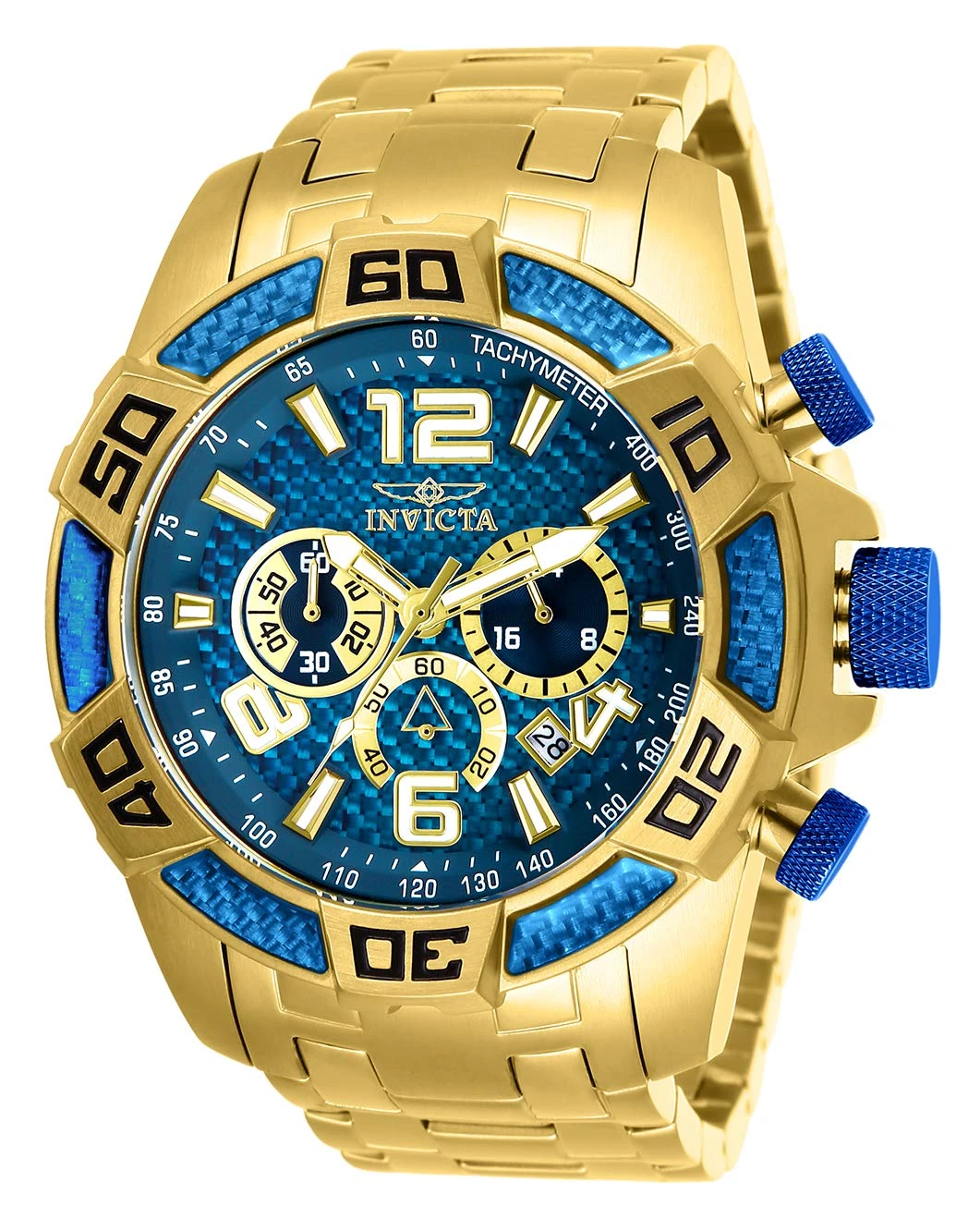 Invicta Pro Diver - SCUBA 25852 Men's Watch - Waterproof - Analogue - Quartz Movement - stainless steel with blue dial - 50mm