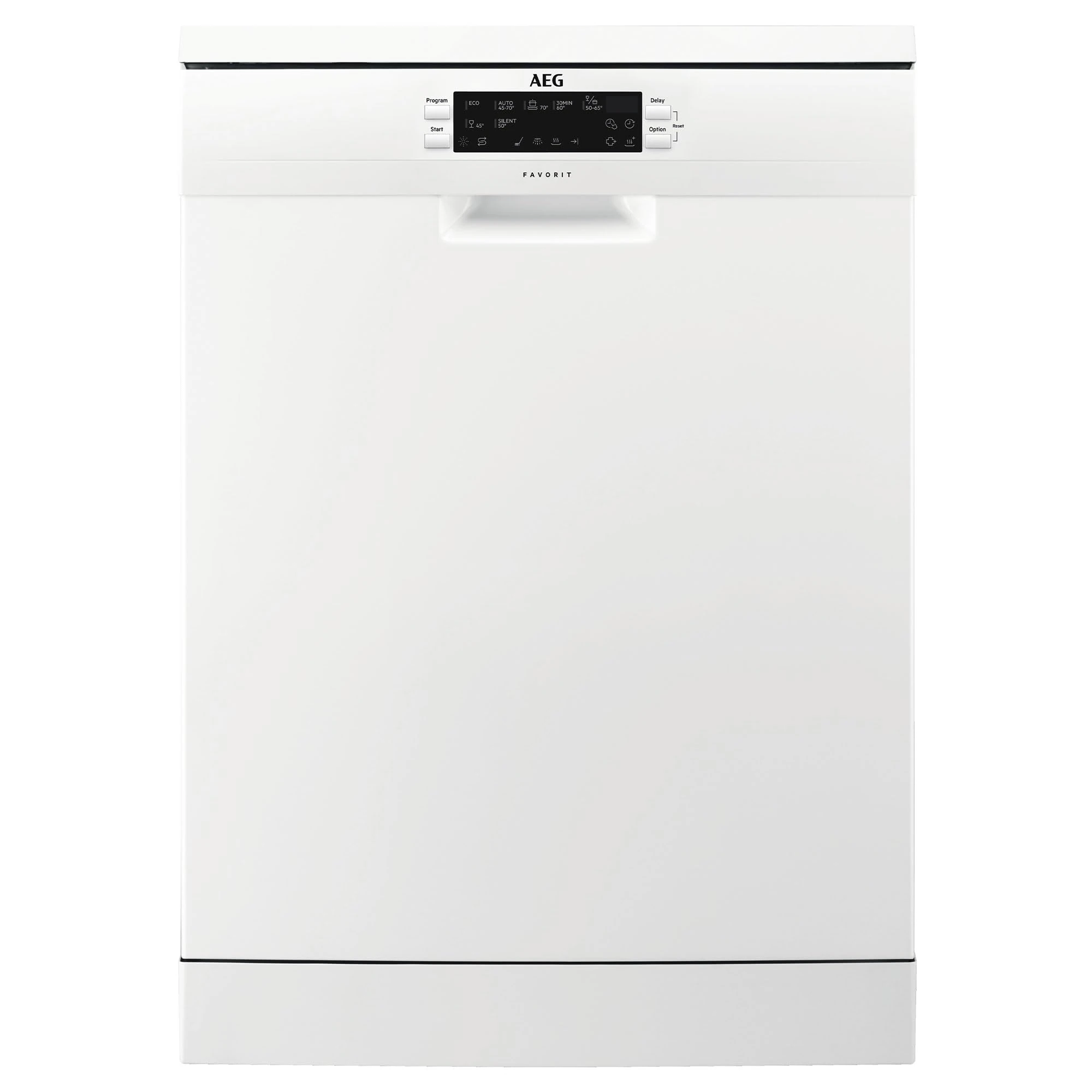 AEG FFE63700PW Freestanding Dishwasher with Airdry Technology, 15 place settings, 7 Programmes, 48 dB Noise Level, 60 cm, Protection For Delicate Glasses, White [Energy Class D]