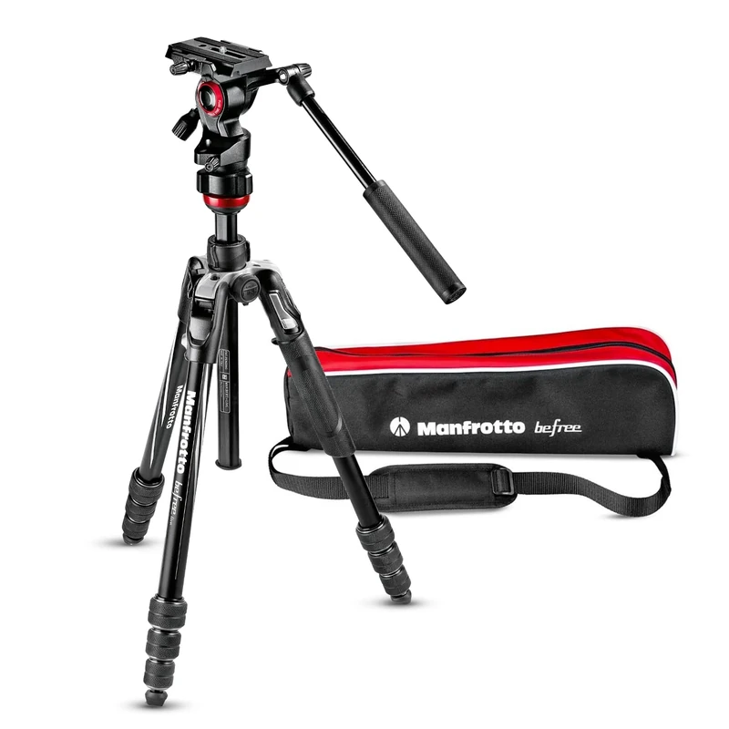 Manfrotto Travel Befree Live Aluminium Tripod Twist, Video Head, Black, compact (MVKBFRT-LIVEUS)