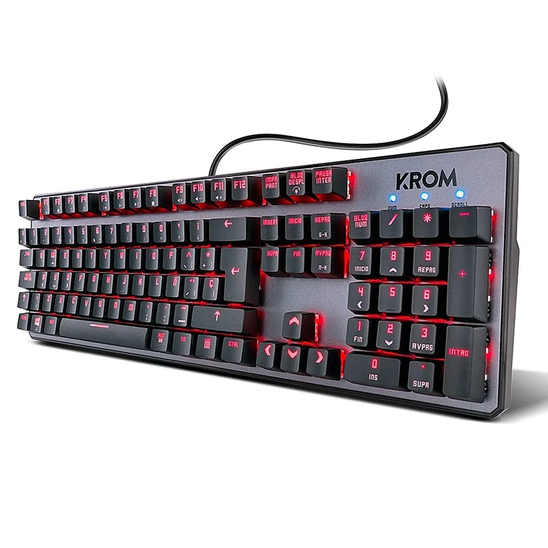KROM TECLADO KUMA SEMI MECANICO GAMING NEGRO