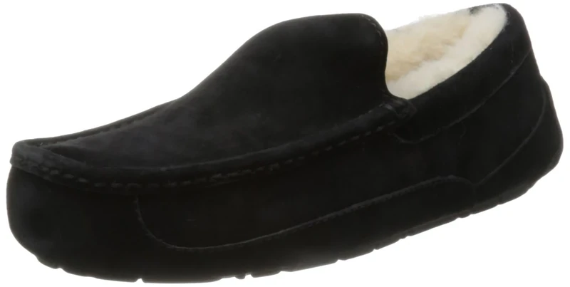 UGG Men's Ascot Slipper, Black, 7 UK