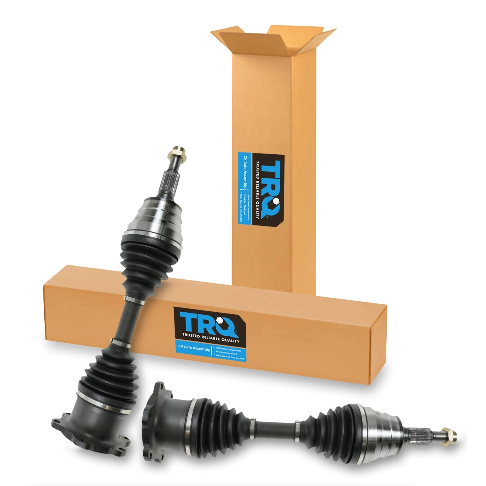 TRQ Front CV Joint Axle Shaft Pair Set 2 piece Compatible with Chevy GMC Pickup Truck
