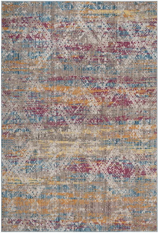 Safavieh Trendy New Transitional Indoor Woven Rectangle Area Rug, Bristol Collection, BTL344, in Fuchsia / Light Grey, 91 X 152 cm for Living Room, Bedroom or Any Indoor Space