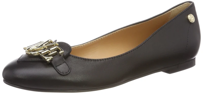 Love Moschino Women's Scarpad.lela5/10 Vitello Nero Closed Toe Ballet Flats, Black, 4.5 UK - Image 1