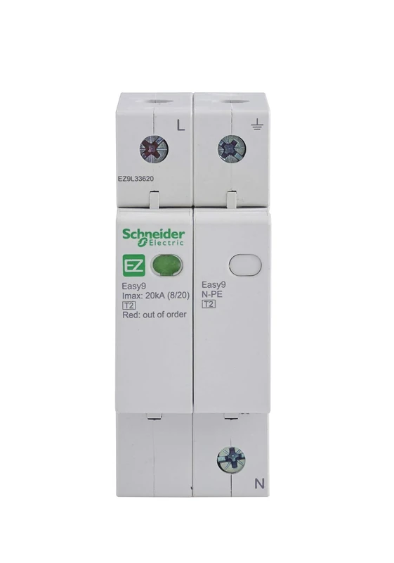Schneider Electric Easy9 - Surge Arrester 1 pole and neutral 20kA, 230V, EZ9L33620