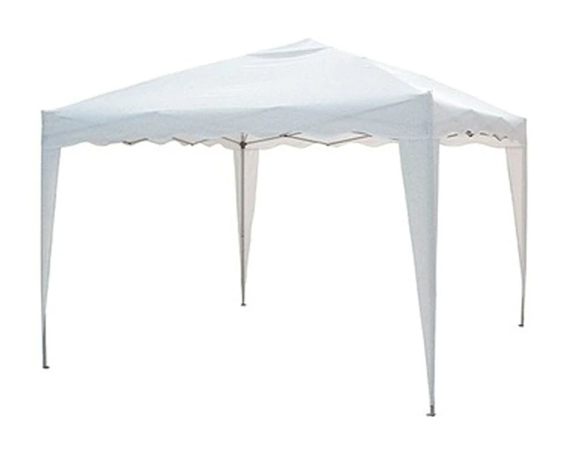VERDELOOK Automatic Folding Gazebo with Iron Frame, 2 x 2 m, White - Image 1
