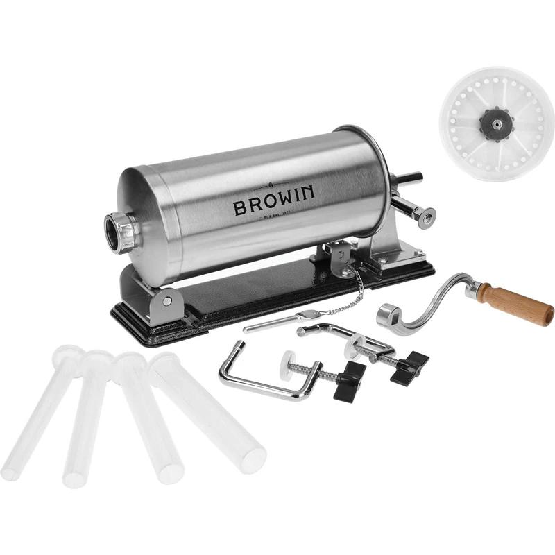 Browin 311003 Horizontal Sausage Stuffer Machine 3 kg Stell Manual Sausage Filler