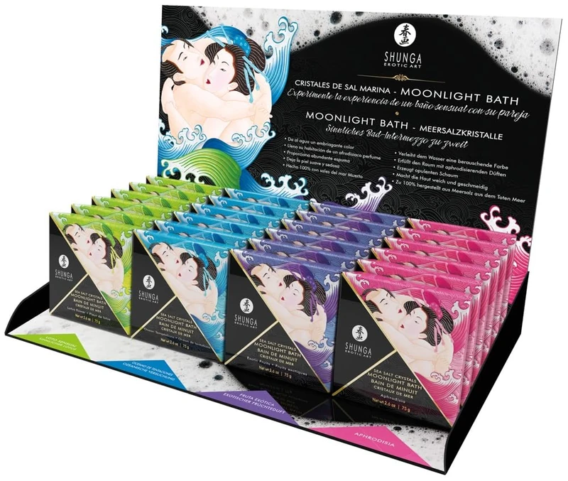 Shunga Bath Salt Display for24 Colorful One Size