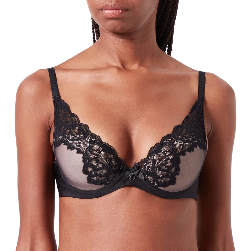 Chantelle DE Women's Orangerie T-Shirt Bra, Black (Schwarz 11), (Manufacturer Size: 85B)