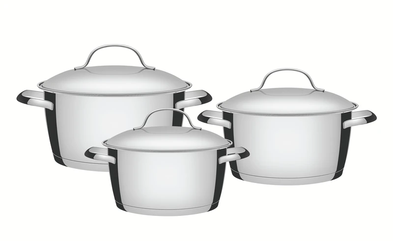 Tramontina Allegra 3-Piece Stainless Steel Cookware Set - Image 1