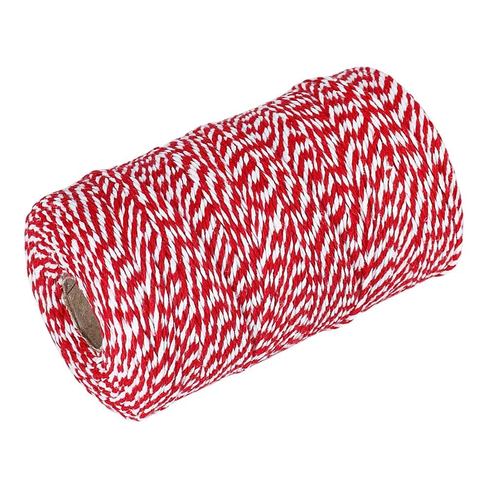 Vivifying Red and White String, 200M/656 Feet Premium Butchers String for Christmas, DIY Crafts, Gift Wrapping, Cooking Meat