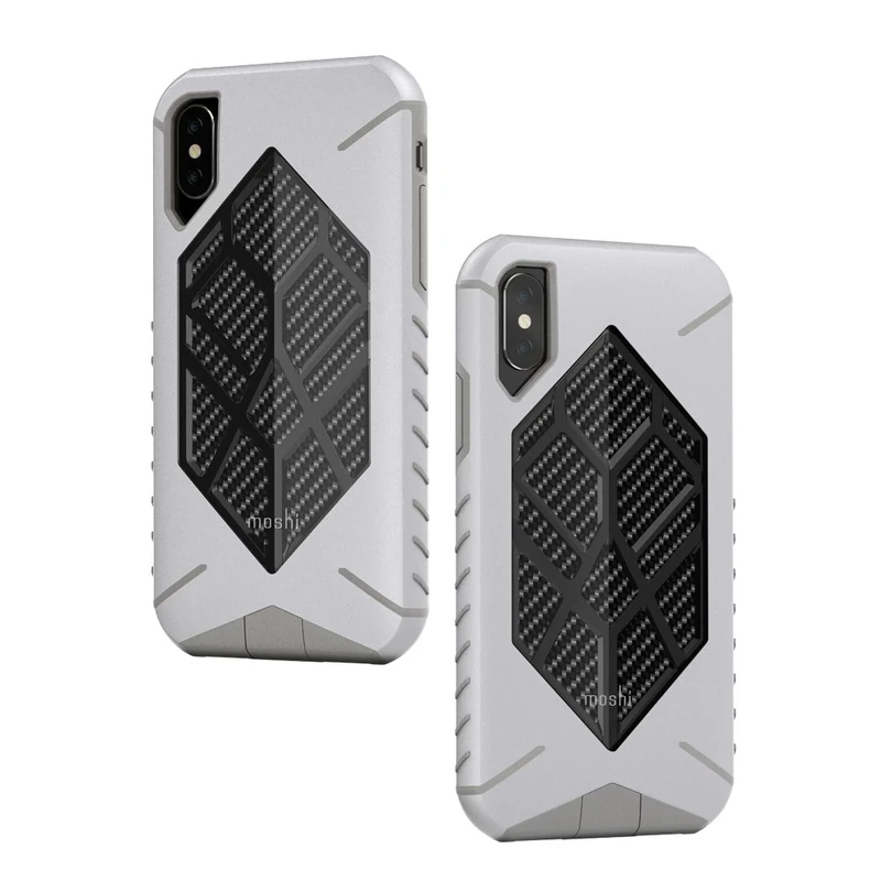 Moshi Talos for iPhone XS Case/iPhone X Case, Protective Tough Cover with Charging Port Seal, Admiral Gray - Image 1