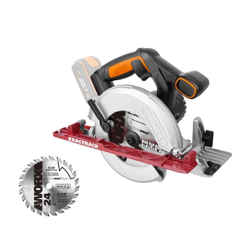 WORX WX530.9 EXACTRACK 18V 20V MAX Cordless Circular Saw - (Tool Only - Battery & Charger Sold Separately)