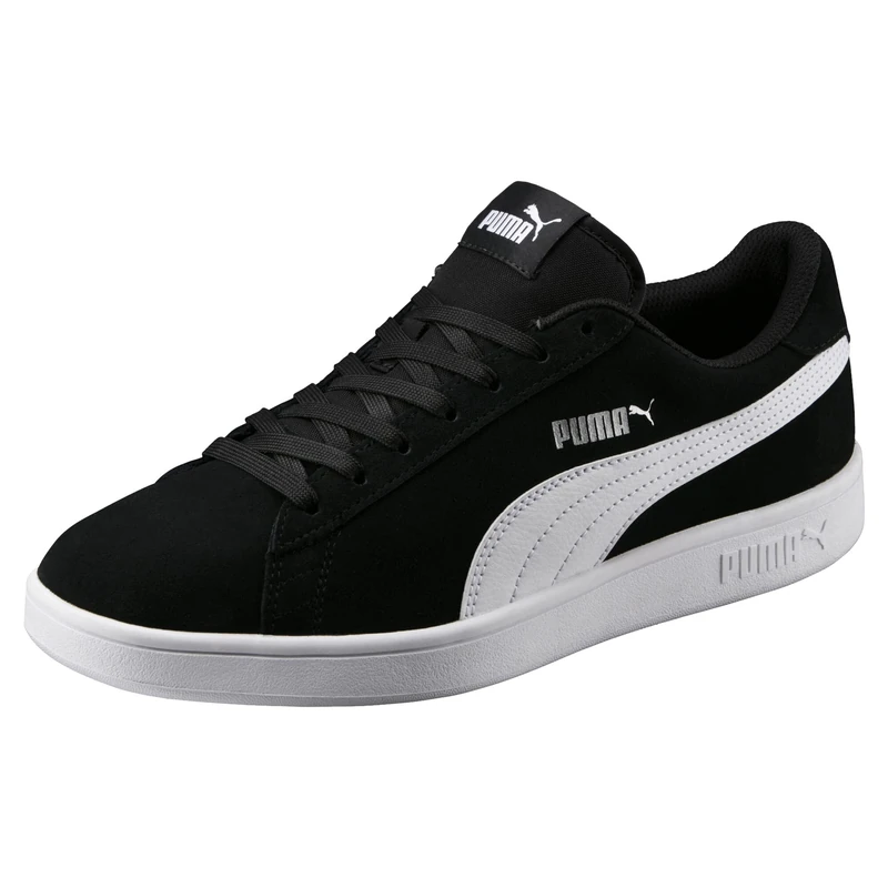 Puma Smash V2, Unisex Adults’ Low-Top Sneakers, Black (Puma Black-Puma White-Puma Silver 01), 7 UK (40.5 EU)