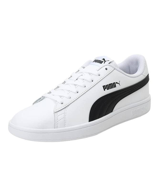 Puma Smash V2 L, Unisex Adults’ Low-Top Sneakers, White (Puma White-Puma Black 01), 6 UK (39 EU)