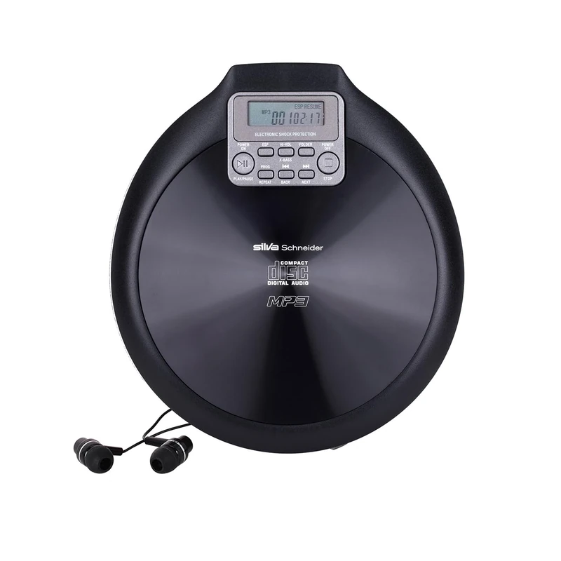 Silva Schneider MCD50 Portable CD Player CD, CD-R, CD-RW, MP3 Tactile Buttons Aluminium (Matte), SC, 251004