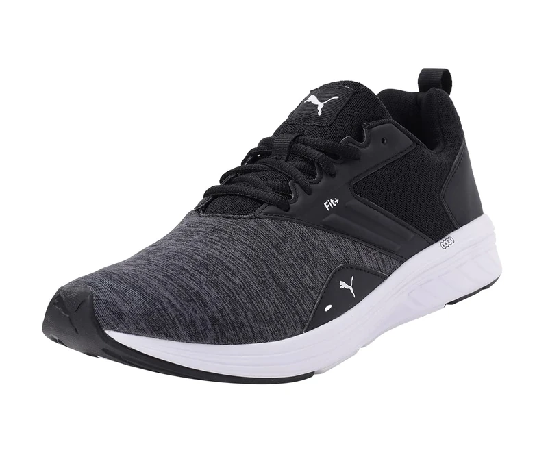 PUMA Unisex Nrgy Comet Running Shoes, Black White 001, 12 UK