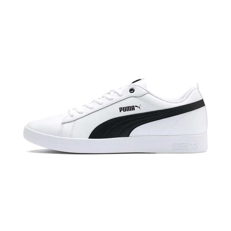 Puma Women Puma Smash Wns V2 L Sneakers, Puma White-Puma Black, 5 UK