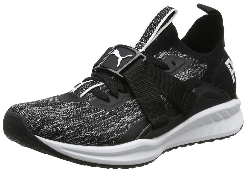 PUMA Women's Ignite Evoknit Lo 2 WN's Cross Trainer, Black-Quiet Shade White, 4 UK