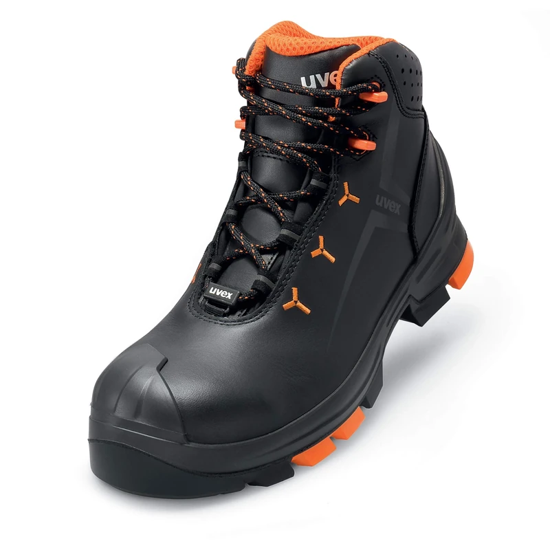 Uvex 2 Work Shoes - Safety Boots S3 SRC ESD - Orange/Black - Width 12 / Wide - Size 46