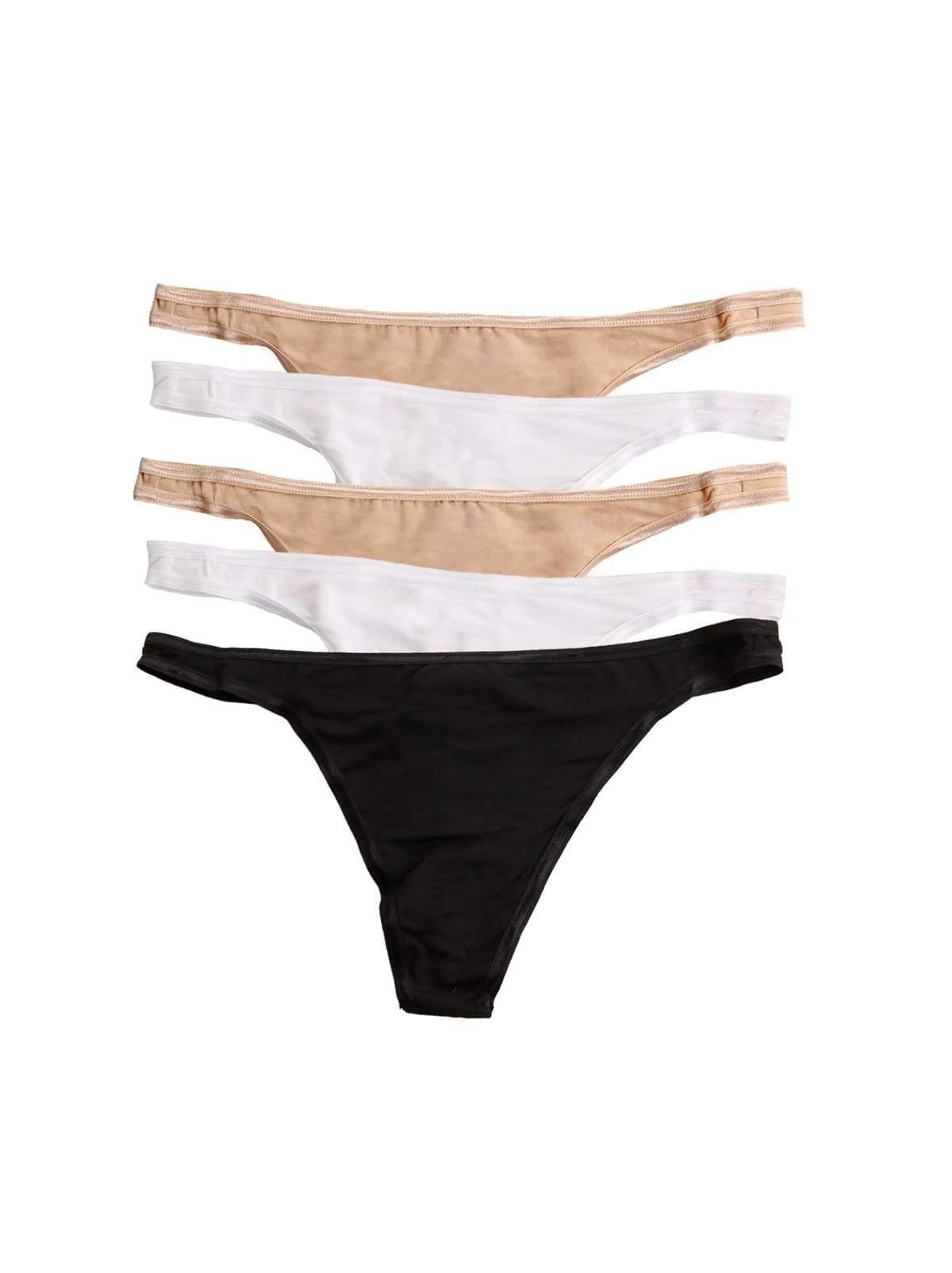 Felina Smooth Low Rise Thong 5 Pack
