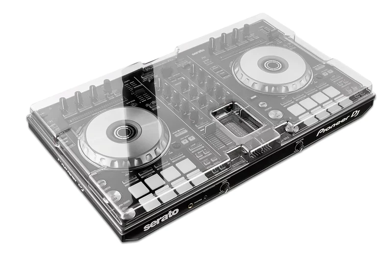 Decksaver Cover for Pioneer DJ DDJ-SR2 & DDJ-RR - Super-Durable Polycarbonate Protective lid in Smoked Clear Colour, Made in The UK - The DJs' Choice for Unbeatable Protection