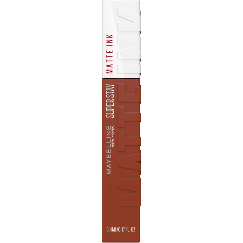 Maybelline Lipstick, Superstay Velvety Matte Ink Liquid Lipstick, Up to 16H Non Transferable, Vibrant Longlasting Finish, Non Drying, Shade: 75 Fighter, 5ml