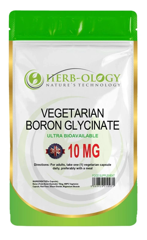 HB Boron Supplement | 90 Vegan High Strength Boron Capsules - 10mg per Serving | Non-GMO, Gluten, Dairy & Allergen Free | Manufactured in The UK