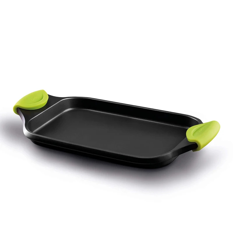 Castey Induction Flat Tray Pan and Silicone Side Handles, 45 cm