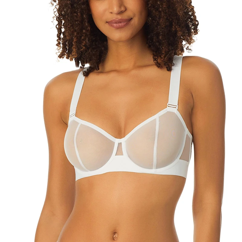 DKNY Intimates Women's Sheers Convertible Strapless Bra, White (White Bj), 36DD