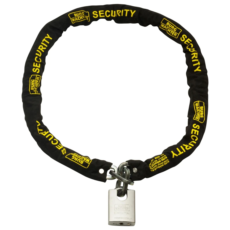 Sterling 156SSP Hardened Steel, Black, 10mm x 1.5m Gold Sold Secure Chain & Padlock