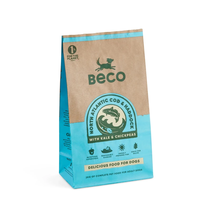 Beco Cod & Haddock with Kale and Chickpeas - 12kg - Natural & Grain Free Complete Dry Dog Food
