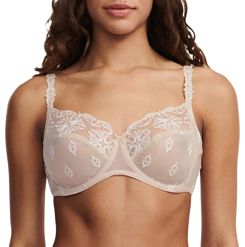 Chantelle Women's, CHAMPS ELYSEES, Very Covering Underwired Bra, Women's lingerie, Dune, 34FF