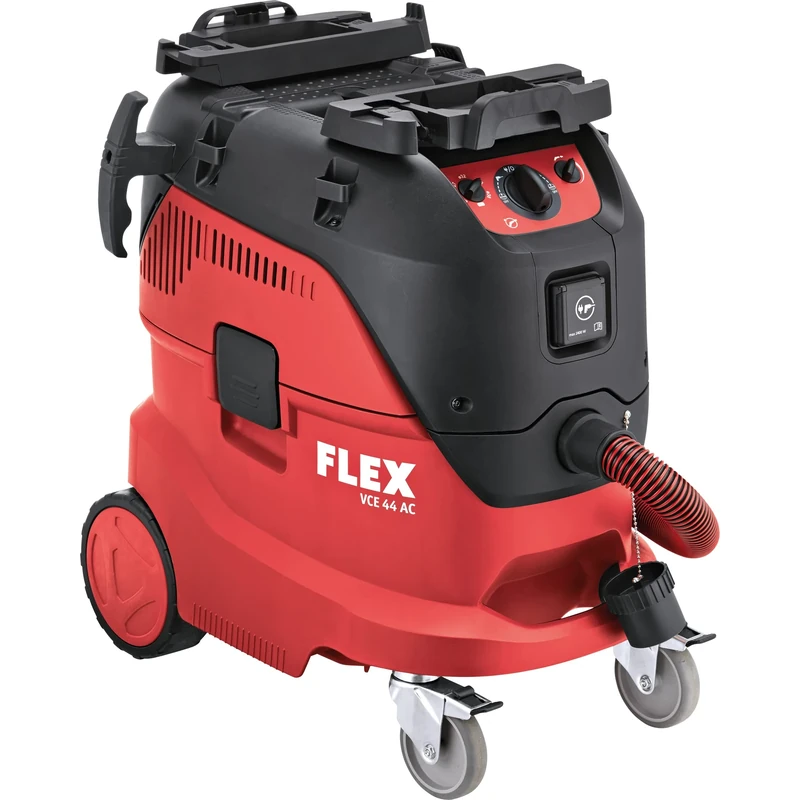 Flex 44 230/CEE 444170, VCE 44M AC Safety Vacuum Cleaner (Dry/Wet Vacuum Cleaner, Automatic Filter Cleaning, 42 L Tank, Class M, Power 1200 W, Flow Rate 4500 L/min), Black