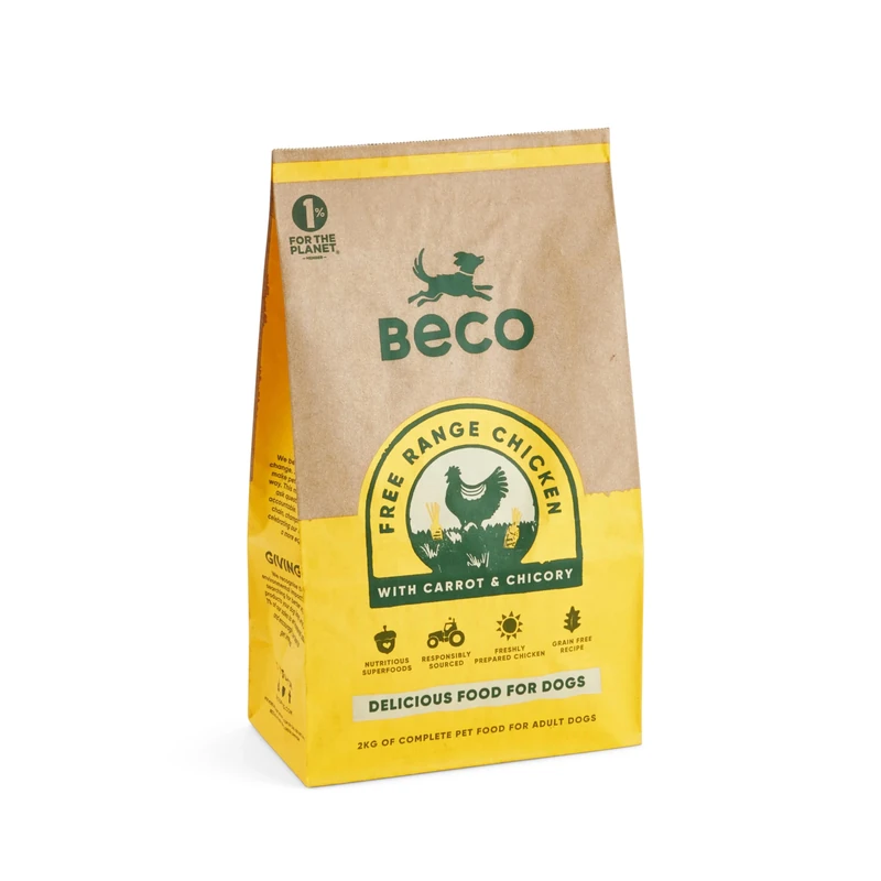 Beco Free Range Chicken with Carrot and Chicory - 6kg - Natural & Grain Free Complete Dry Dog Food