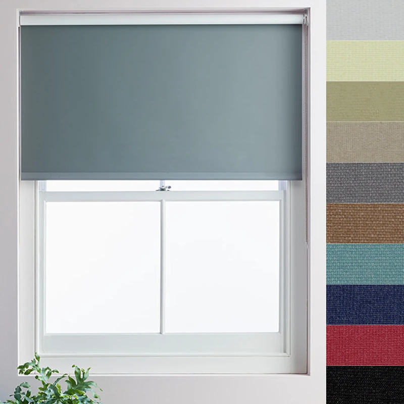 Luxum Made to Measure Roller Blind, 765mmx2000mm, Pomegranate Red Blackout (10 Colours, 400mm-2200mm Width, and Drop upto 2600mm also available) - Image 1