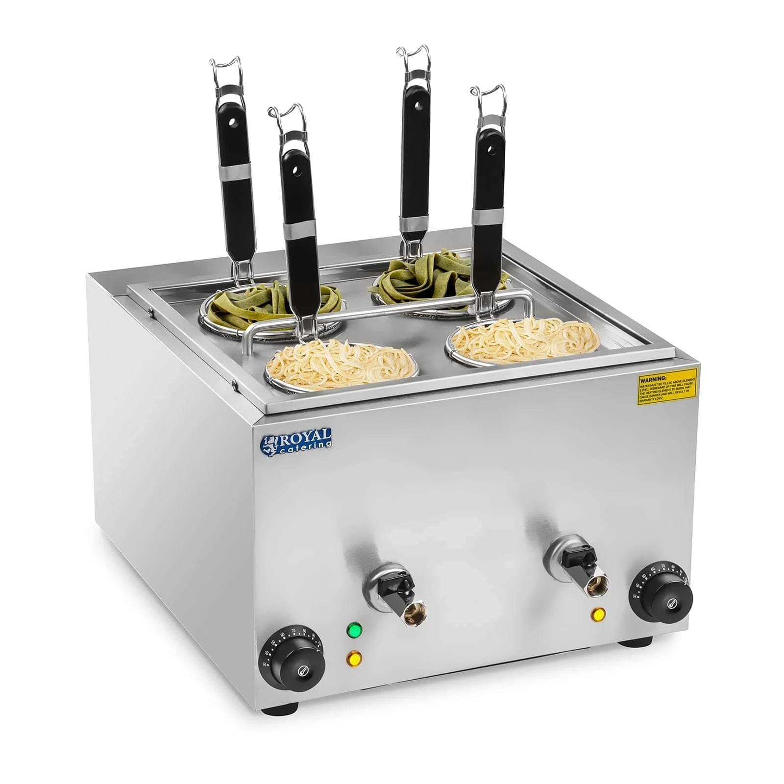 Pasta Cooker with 4 Straining Baskets