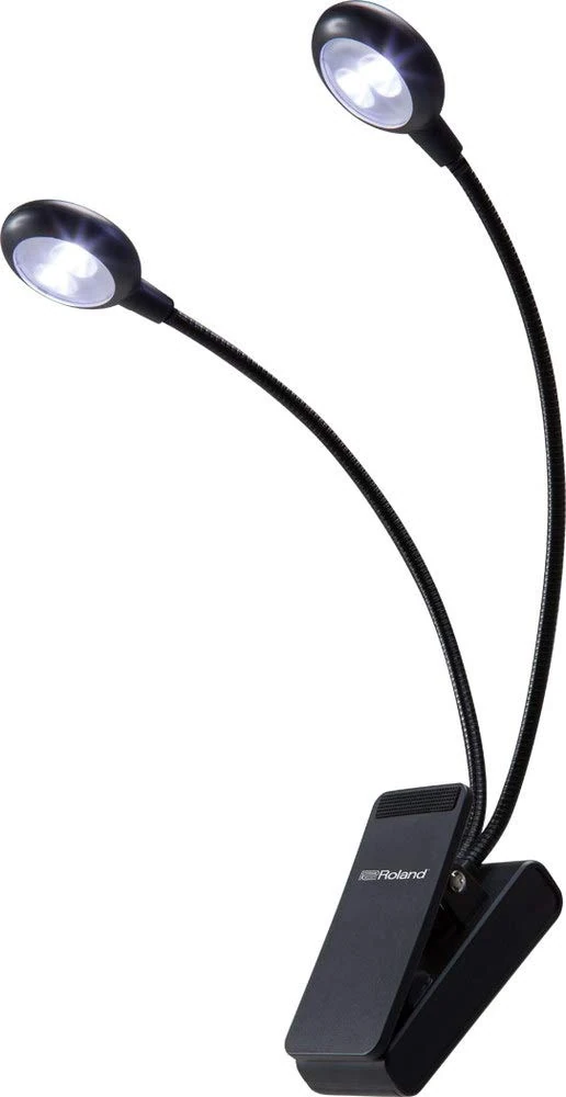 Roland Lcl-15C Dual Clip Light with Cool White Leds, Cool White Light with Dual Brightness Settings