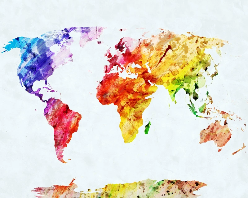 Wall Rogues FDM50585 World Map Wall Mural