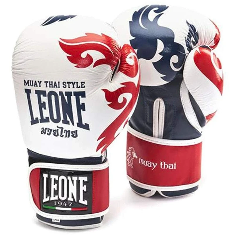LEONE 1947 Muay Thai Boxing Gloves White/14 oz, GN031