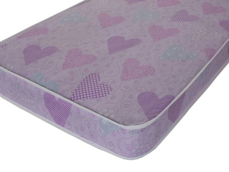eXtreme Comfort ltd Budget Plus Spring With Extra Filling* 6.5" Deep Ideal Kids Economy, Bunk Bed Mattress (2ft6 Small Single, Pink Heart)