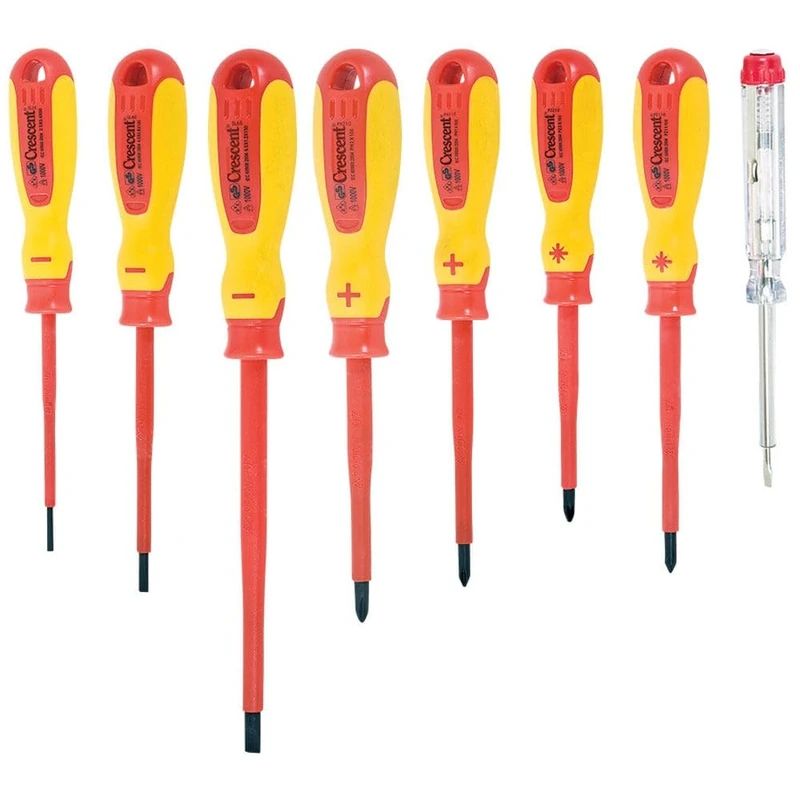 Weller SD8SET Screwdriver Set 1000 Volt Insulated 8 Pieces, VDE/GS-Certified