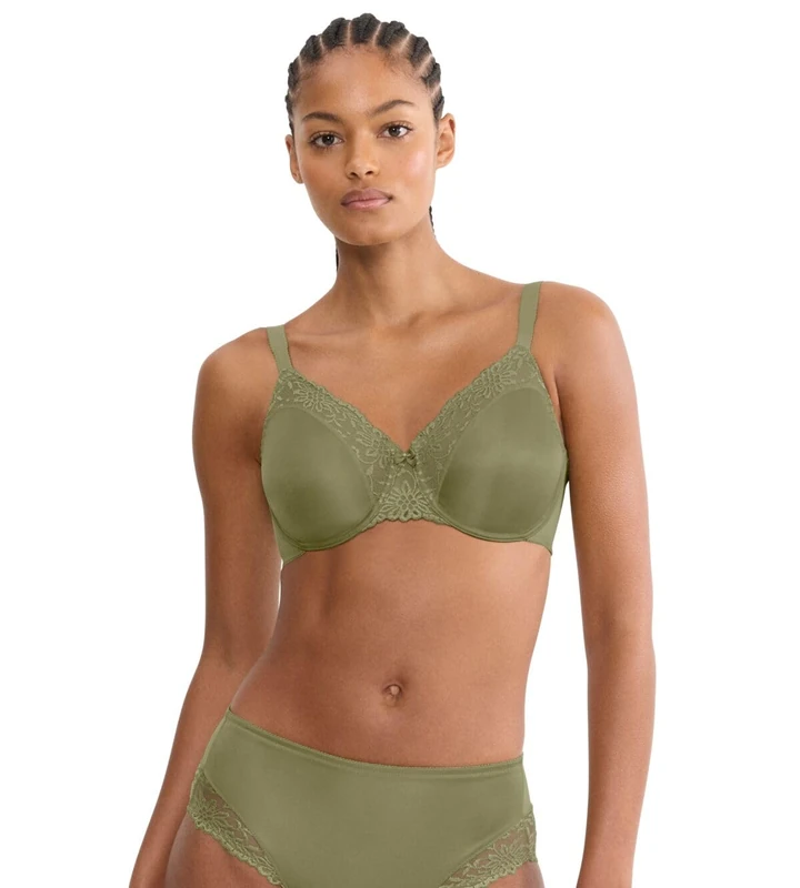 Triumph Women's Ladyform Soft T W01 Bra, Olive Gold, 34DD - Image 1