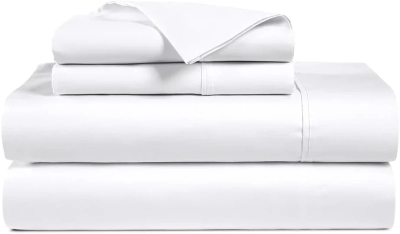 Bluemoon Homes 1000 Thread Count Italian FInish 100% Egyptian Cotton 4-Piece Bed Sheet Set, FIt Mattress Up To 21 inches Deep Pocket, Solid Pattern (Color - White, Size - Queen).