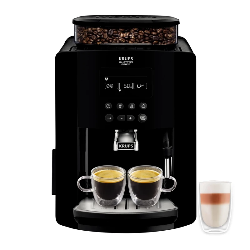 KRUPS Arabica Digital, Automatic Bean to Cup Coffee Machine, Espresso and Cappuccino Maker, EA817040, 1.7 liters, Black