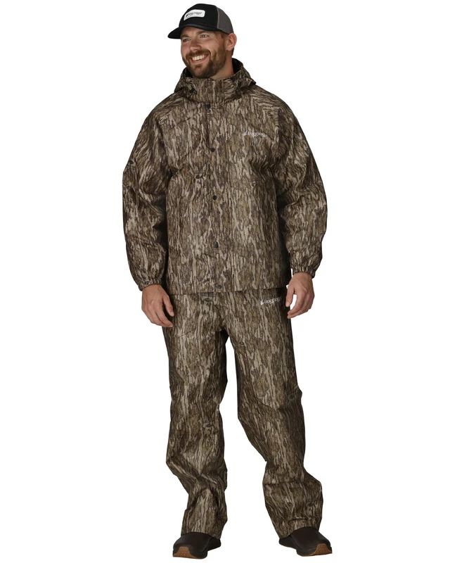 FROGG TOGGS Men's Classic Pro Action Waterproof Breathable Rain Jacket, Mossy Oak Bottomland, L UK