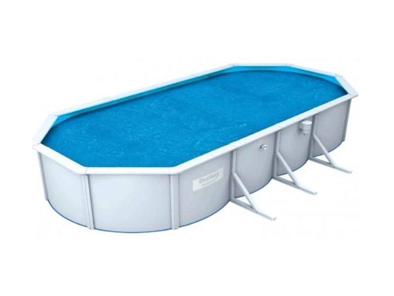 Bestway Solar 58506e B L 600 350 for Steel Wall Pool L 610 360 H 120, 600 x 350 x 1 cm, Blue - Image 1